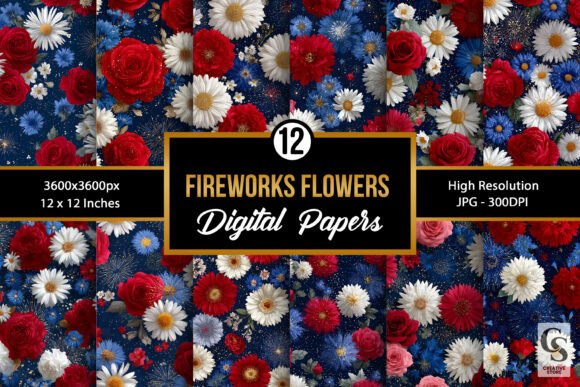 American Fireworks Flowers Patterns