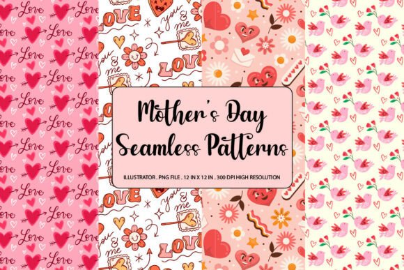 Beautiful Mother’s Day Seamless Patterns for Creative Expression
