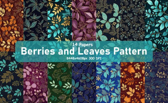 Berries and Leaves Seamless Patterns: A Versatile Design for Creative Projects