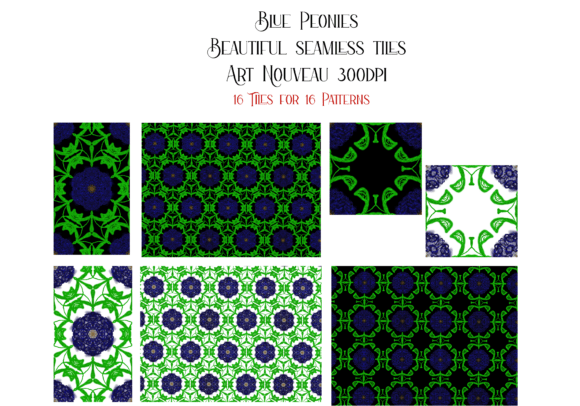 Blue Peonies Art Nouveau Patterns: A Timeless Fusion of Elegance and Innovation