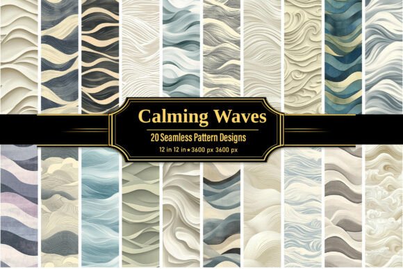 Calming Waves Seamless Patterns for a Modern, Relaxing Aesthetic