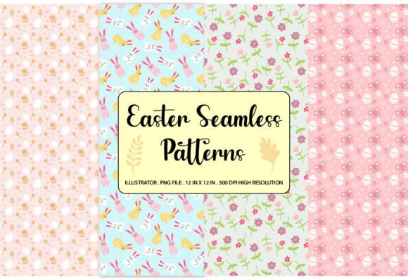 Cute Easter Bunny Seamless Patterns: Bring the Joy of Spring to Your Designs
