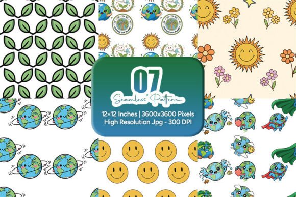 Eco Earth Seamless Patterns Bundle