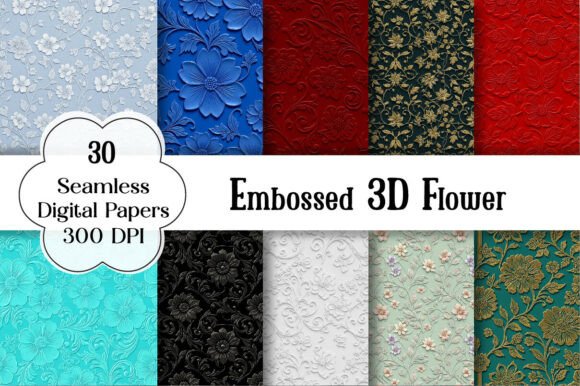 Embossed 3D Flower Patterns