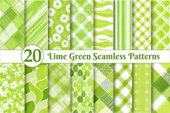 Lime Green Seamless Patterns