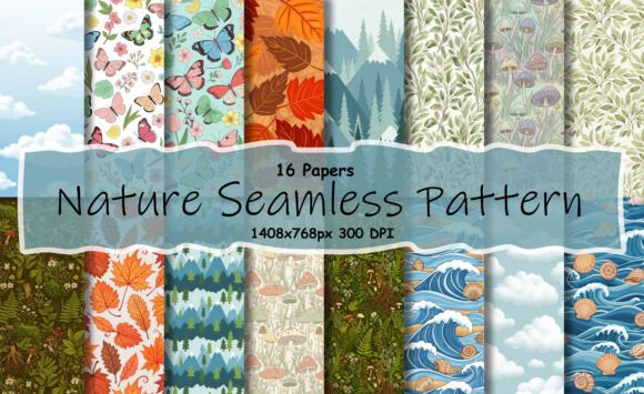 Nature Seamless Patterns Organic Design: A Versatile Resource for Creative Projects