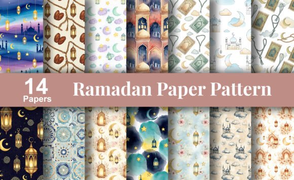 Ramadan Islamic Seamless Patterns Bundle