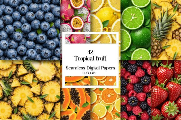 Seamless Tropical Fruit Patterns: A Versatile Creative Resource
