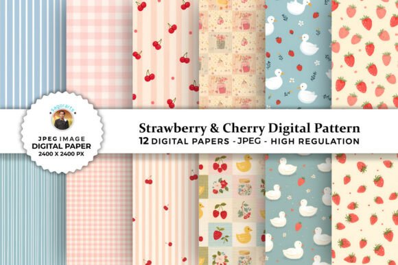 Strawberry Cherry Digital Patterns: A Versatile Tool for Modern Creatives