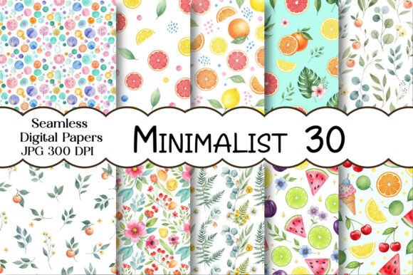 Summer Digital Minimalist Patterns