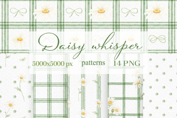 Watercolor Checkered Daisy Patterns: A Versatile and Elegant Design Solution