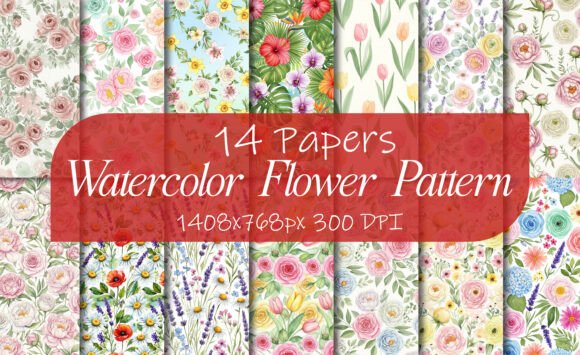 Watercolor Floral Patterns Digital: A Versatile Creative Resource